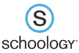 Schoology blue and white logo