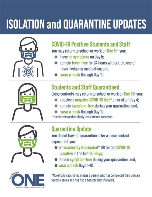 Isolation and Quarantine Updates
