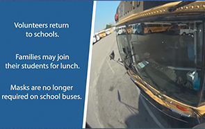 bus, new COVID rules in schools