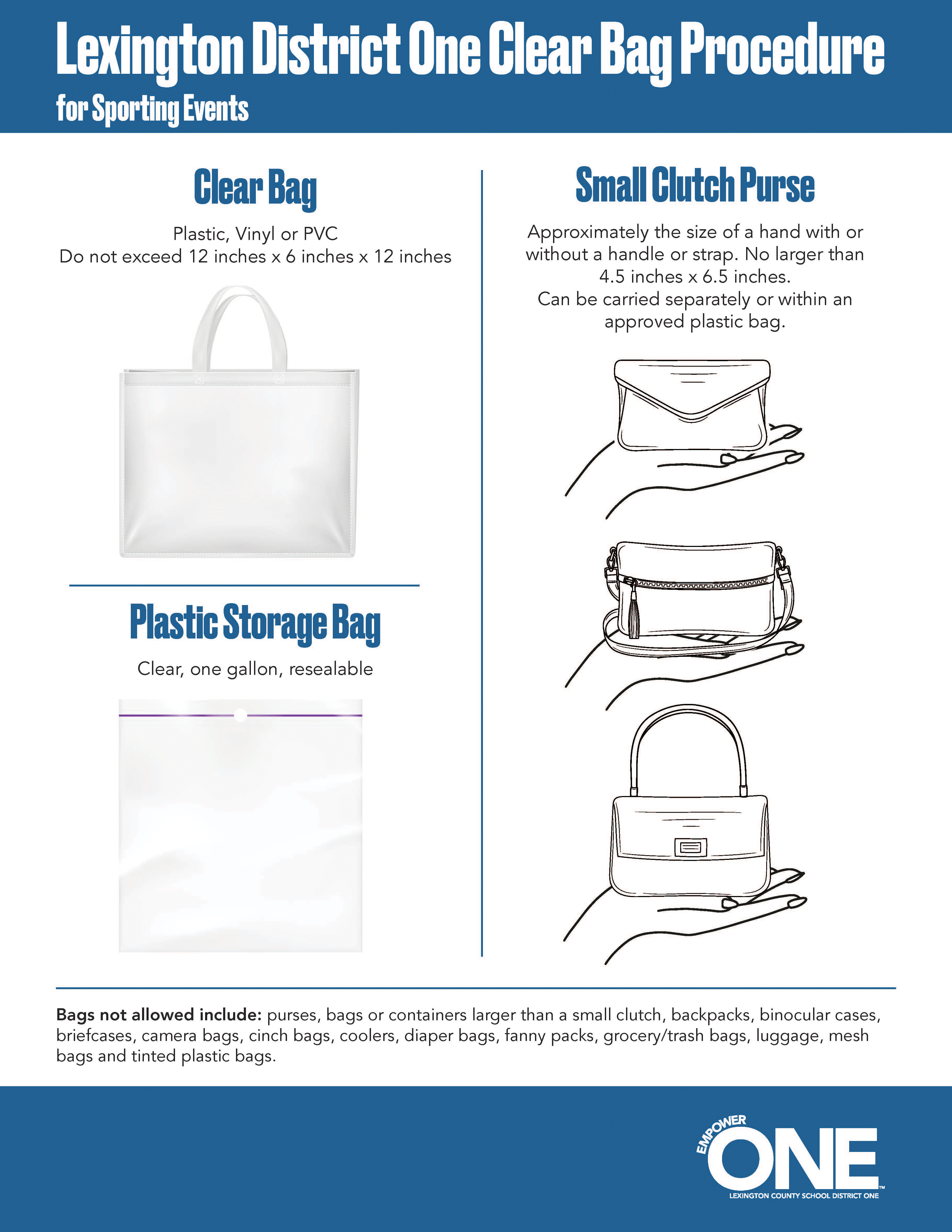 clear bag procedure flyer
