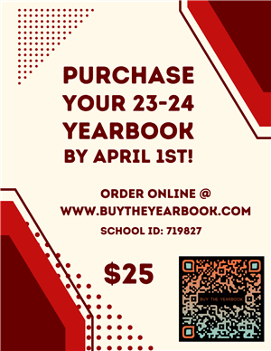 Purchase your yearbook by April 1st